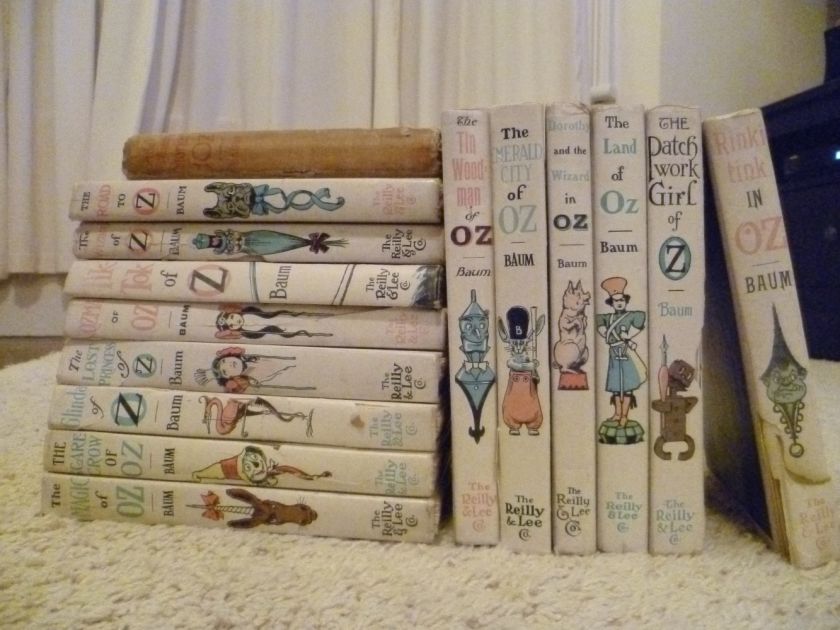 Set 15 books L Frank Baum Wizard of Oz & all Oz sequels (inc one 1st 