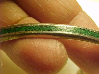 GORGEOUS VINTAGE STERLING INLAY TURQUOISE CUFF BRACELET GREAT  