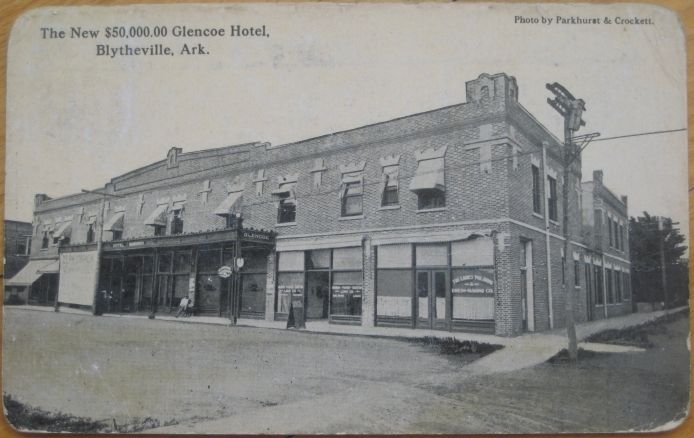 1910 Postcard Glencoe Hotel   Blytheville, Arkansas AR  