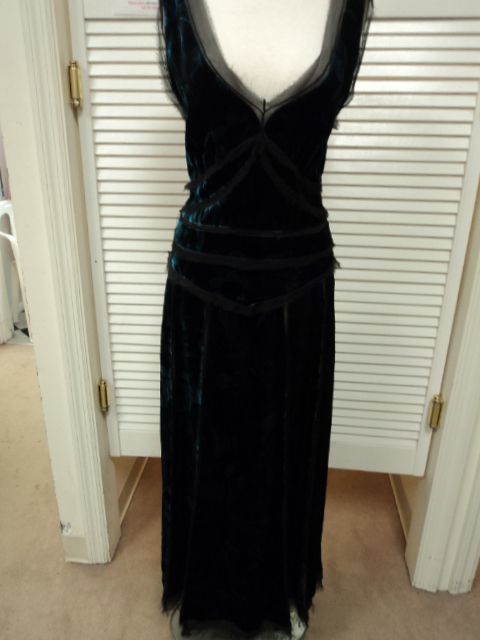 Stunning MARC JACOBS Blue Velvet Dress Sz 6/8  