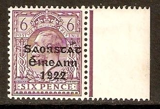 IRELAND SG60a 1922 6d ACCENT INSERTED var MNH  