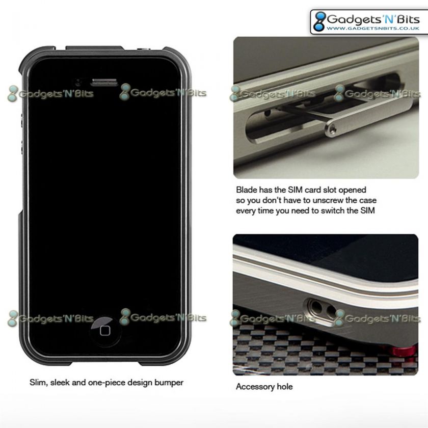   Metal Element Non Vapor Aluminium Bumper Case For Iphone 4 4S  