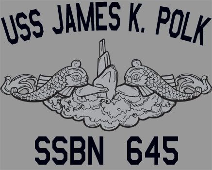 US Navy USS James K. Polk SSBN 645 Submarine T Shirt  