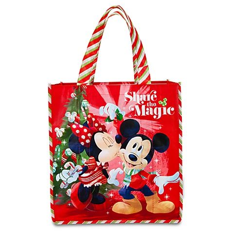 Reusable Holiday Mickey and Minnie Tote