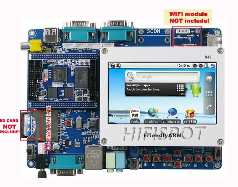 Tiny6410+4.3 android S3C6410 ARM11 development board  