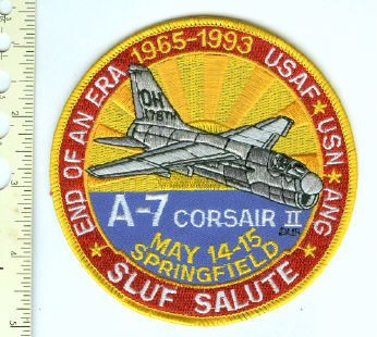 Military Patch USN A 7 Corsair II Last Flight  