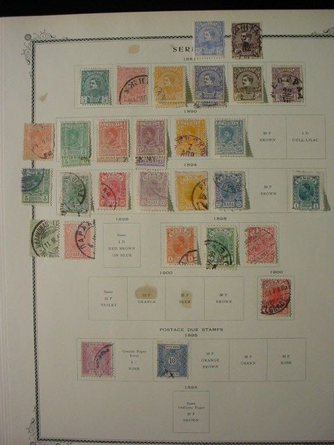 Overprint SERBIA European YUGOSLAVIA STAMPS 9 Pages Old Collection LOT 