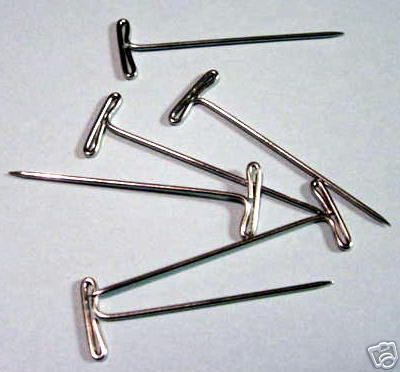 Upholstery Supplies Sewing Craft T Pins pk 100 1 1/2  