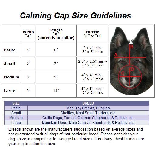 CALMING CAP Dog Anxiety Stress Relief Helps in Travel Vet Nail 