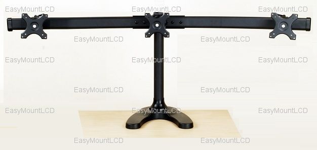 Deluxe Triple Monitor Stand Free Standing   up to 28  