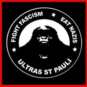 FC ST. PAULI (FIGHT FASCISM EAT NAZIS) ULTRAS T SHIRT  
