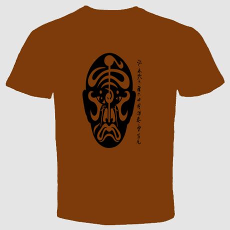 Warrior Scary Death T shirt Mask Asian Cool MMA UFC Tatto Sign 