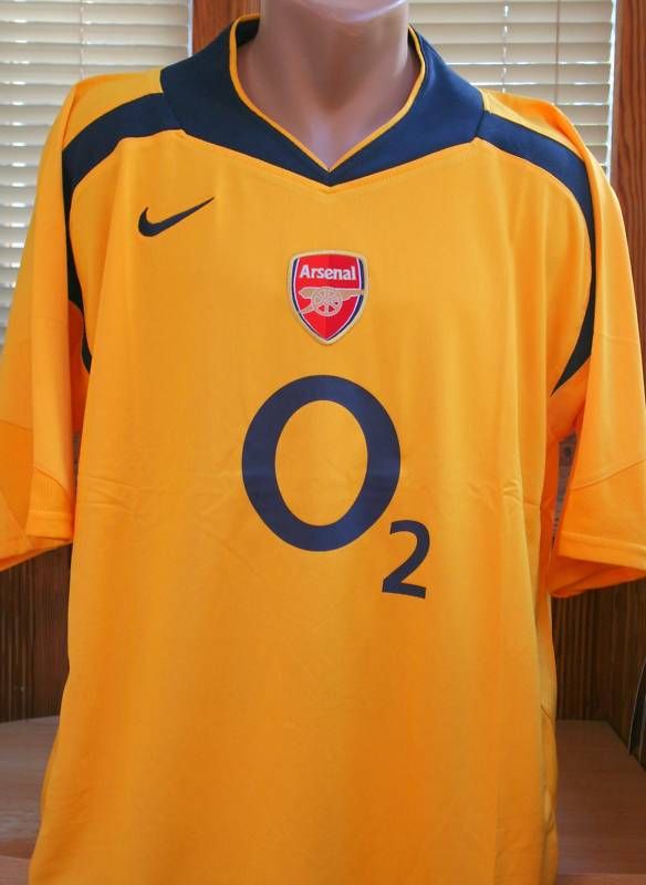 2005/2006 FC ARSENAL AWAY SHIRT HENRY ERA NIKE O2 SIZE XL NEW  