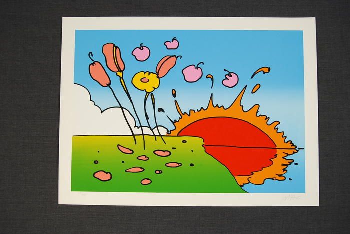 PETER MAX Original Signed Silkscreen SPACE LANDSCAPE 78  