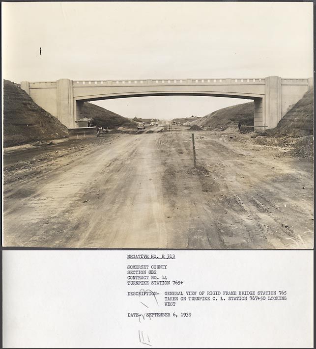 Photo Penn Turnpike Overpass w/ Cletrac Crawler 636587  