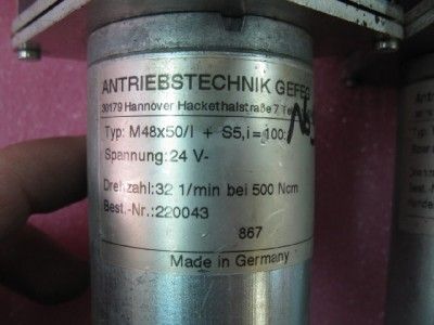 LOT OF 8 ANTRIEBSTECHNIK GEFEG M48x50/I + S5 9253 MOTOR  