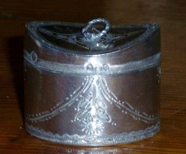 Solid Silver Dutch Tobacco / Snuff / Peppermint / Perfume Box  