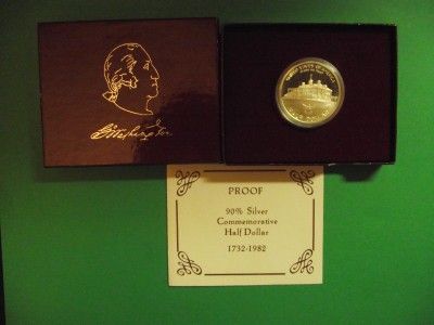 1982 S PROOF George Washington 250th Anniversary SILVER Half Dollar 