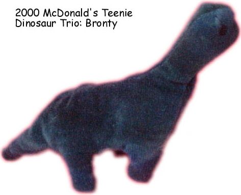   restaurant exclusive teenie beanies 2000 dinosaur trio bronty the