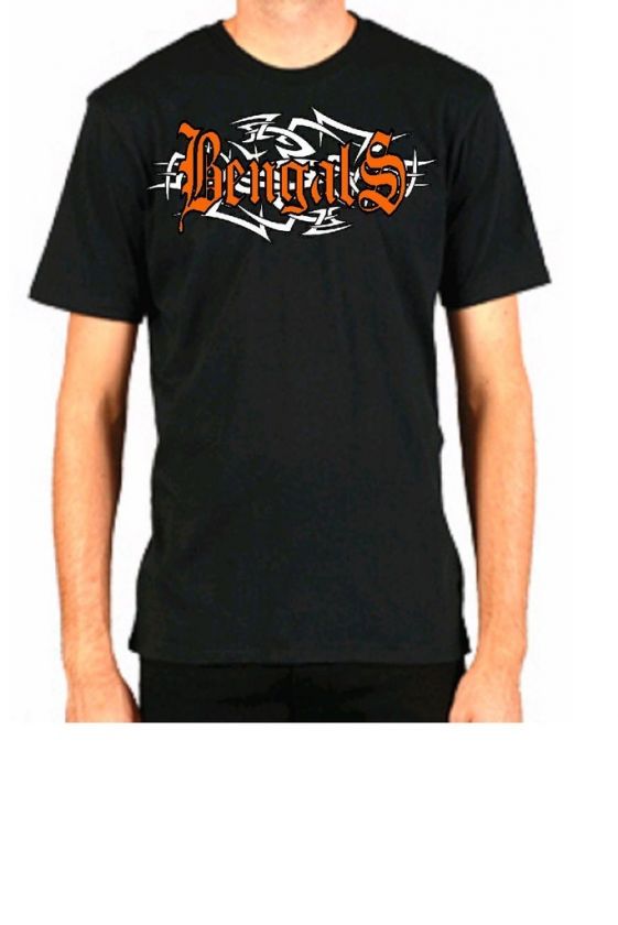 BENGALS FAN TRIBAL TATTOO SHIRT FOOTBALL CINCINNATI  