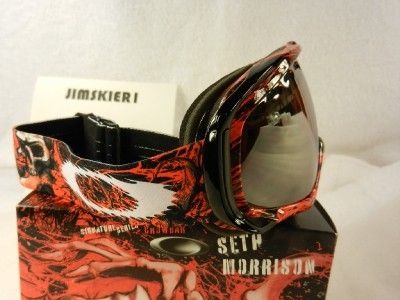 New OAKLEY SETH MORRISON SIG. SKULL CROWBAR GOGGLES Black Iridium 