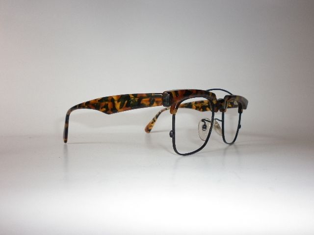 TRACTION PRODUCTIONS black amber brown eyeglasses H18 P  