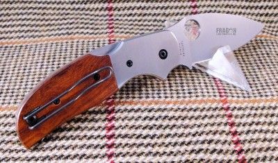 Spyderco C123WDP Sage4 Arizona Ironwood Titanium Bolsters CPM S30V 