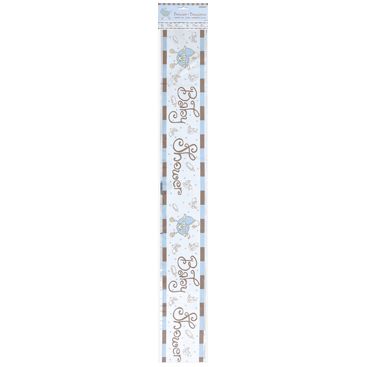 BABY JOY BLUE AND BROWN BOY CARRIAGE FOIL BANNER PARTY SUPPLIES BABY 