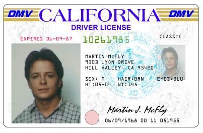 Back To The Future Marty McFly Driver License Prop 1985 The Best 