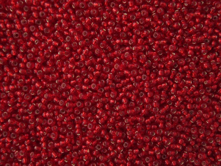 11/0 Japanese Toho Seed Beads Dark Ruby Silver Lined #25C  