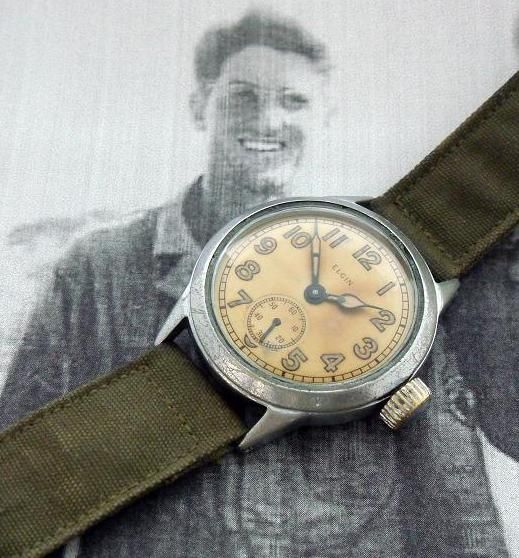 Old Antique Original WWII Elgin Military Ordnance Watch w NOS Strap 