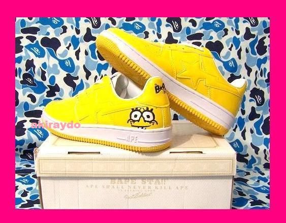 Bathing Bapes Ape Kaws Nigo Sponge Bob Sneaker Shoe 17  