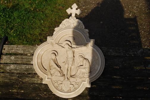 French Stations of the Cross in Plaster Circa 1900  