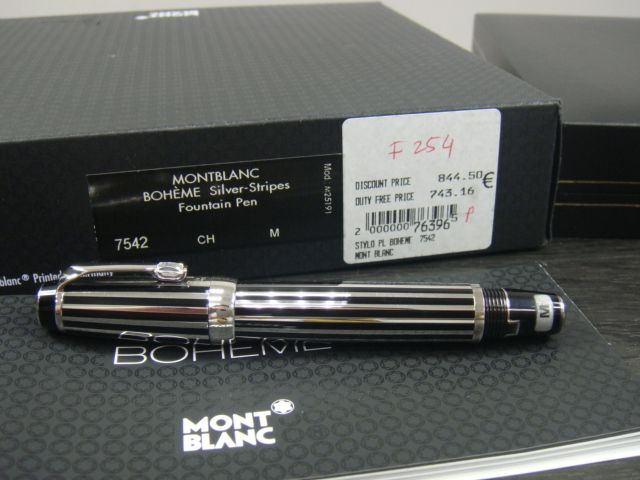 RARE〞Montblanc Boheme Silver  Striped Ag925 Sterling Silver 