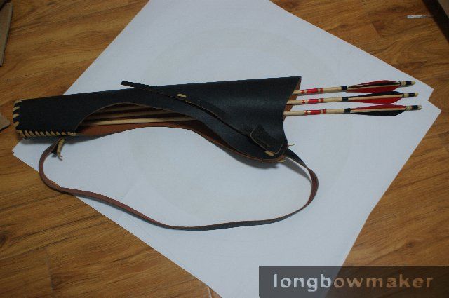 Longbow Behaviorist hand MADE leather Quiver recurve  