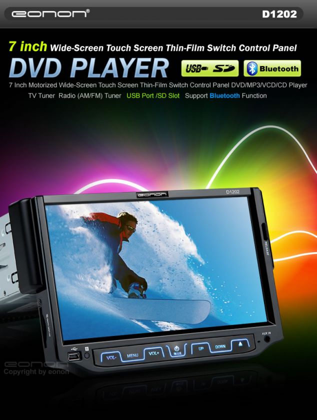   Touch Screen Thin Film Switch Control Panel DVD//VCD/CD Player