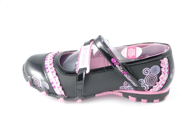 Skechers Bella Ballerina Kids Dancing Shoes 82021L/BKMT Black/Hot Pink 