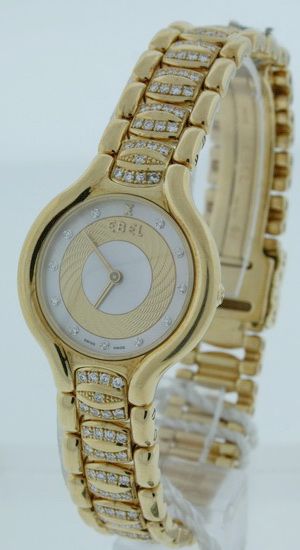 Ebel Beluga, NEW 18k Gold, FULL Diamond Watch  