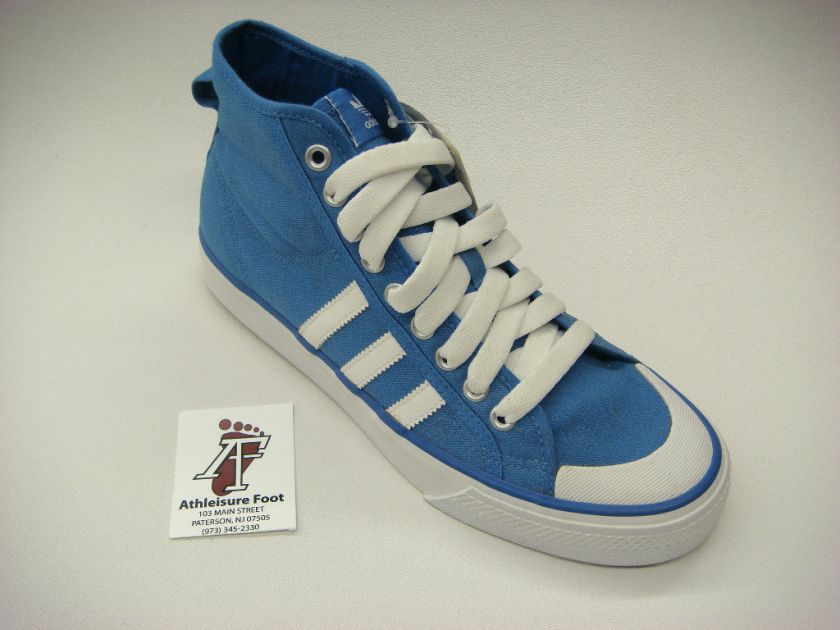 ADIDAS ORIGINAL NIZZA HI CL CLASSIC NEW RETRO SUPREME CANVAS BLUE 