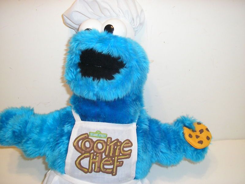 COOKIE MONSTER CHEF SESAME STREET APRON/CHEFS HAT  