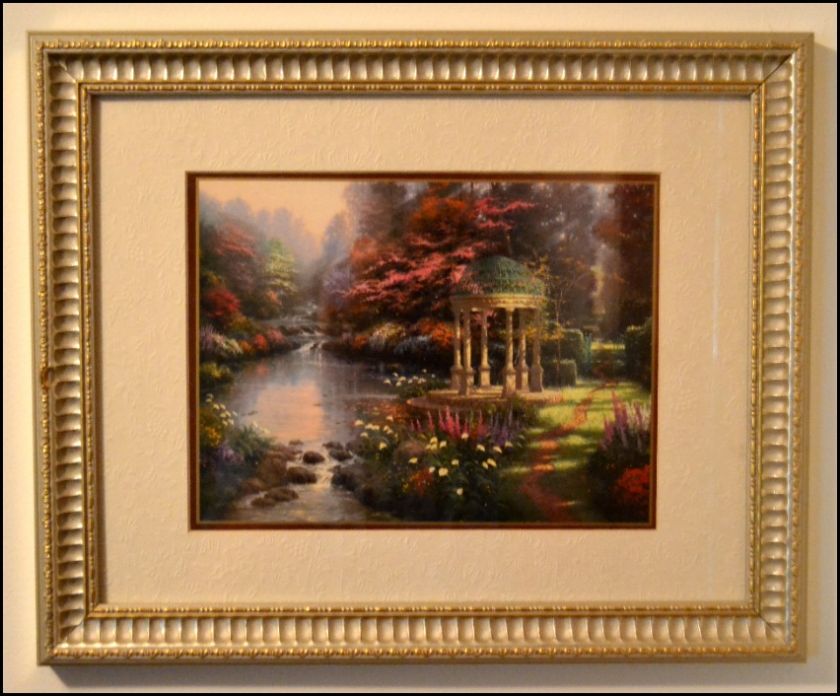 Framed Thomas Kinkade Print The Garden of Prayer  