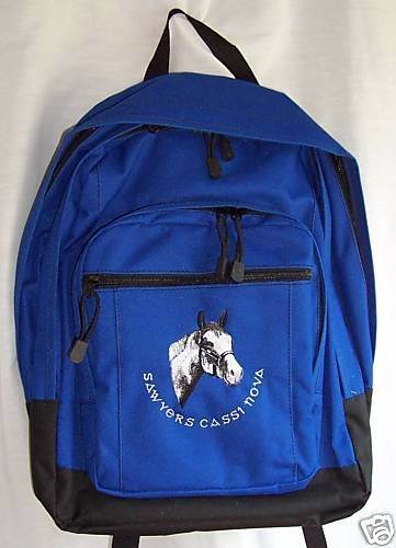 Paint Horse Blue Backpack book bag pinto PERSONALIZED  