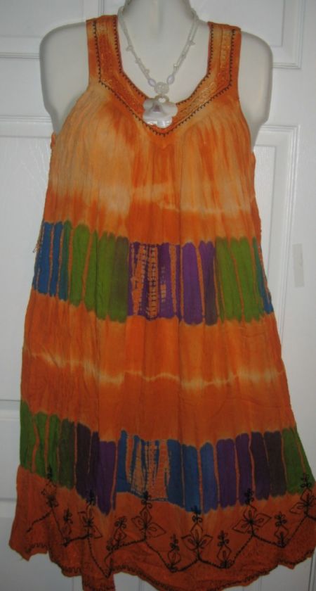 Plus Size Tie Dye Dress 1X 2X New $24 Free Ship to US  