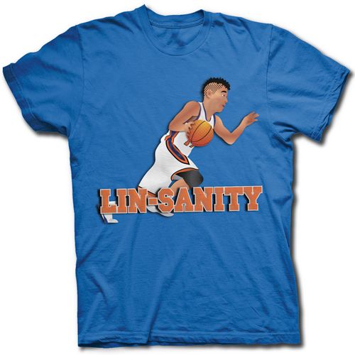 JEREMY LIN LINSANITY T SHIRT   NEW YORK KNICKS TAIWANESE PHENOM IS 