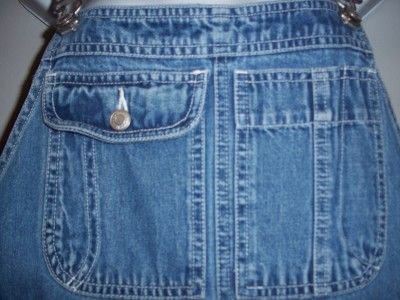 GAP denim short overalls sz M cute  