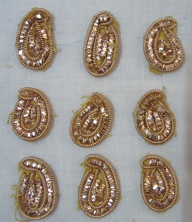 Vintage Hand Made Applique Appliques 10 pieces Pattern  