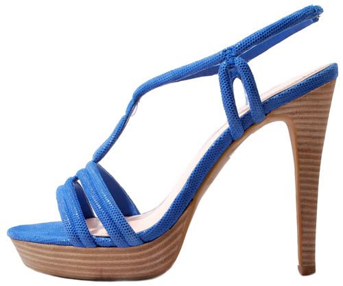 Gianni Bini True Cobalt Blue Miranda Platform Heels Womens Shoes size 