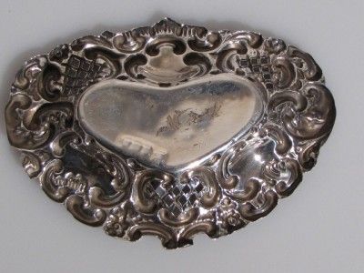 SMALL STERLING SILVER BONBON DISH BIRM 1905  