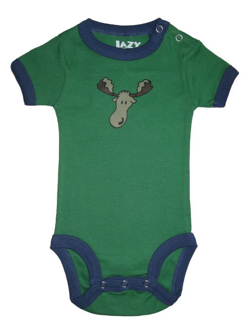 Lazy One Moose Caboose Green Bodysuit   KS00105  