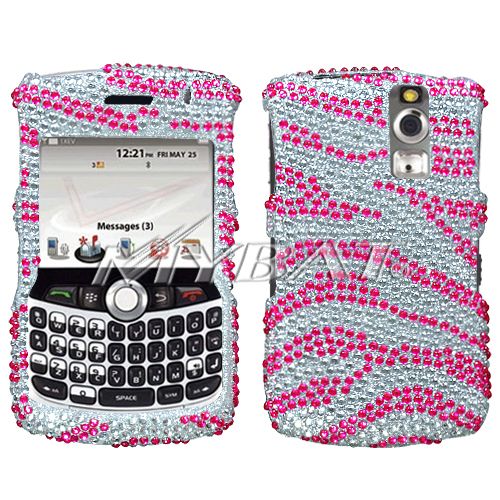 BlackBerry Curve 8300 8310 8330 DIAMOND BLING HARD CASE COVER PINK 